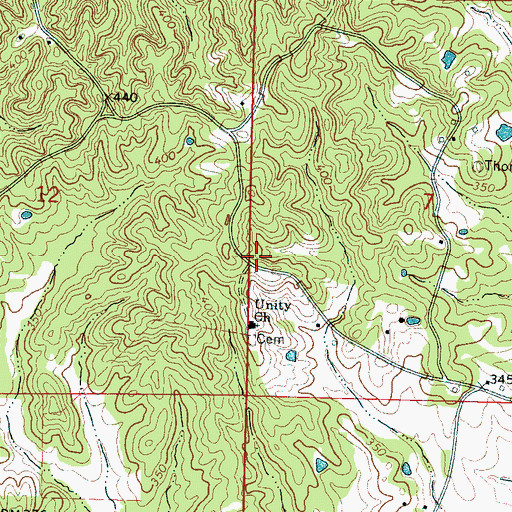 Topographic Map of Unity (historical), MS