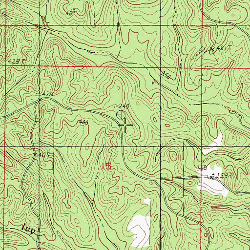 Topographic Map of Concord Line School (historical), MS