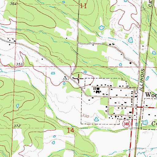 Topographic Map of New Zion Baptist Church, MS