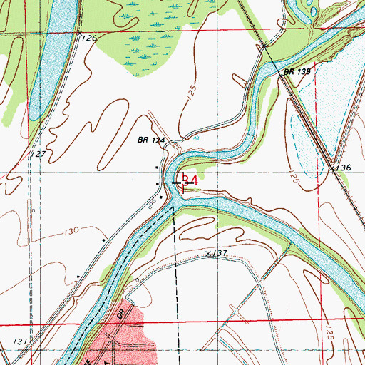 Topographic Map of Fort Leflore (historical), MS