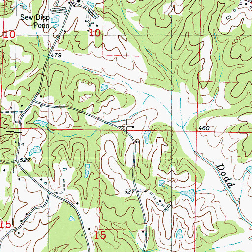 Topographic Map of Blacks Store (historical), MS