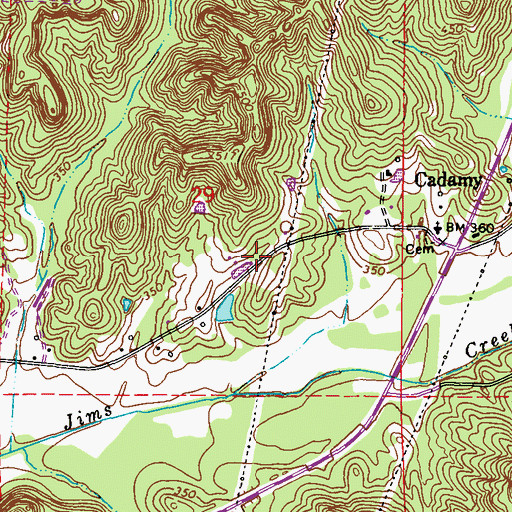 Topographic Map of Thompsons Store (historical), MS