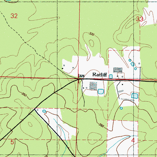 Topographic Map of Ratliff, MS