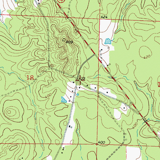 Topographic Map of Rock Hill, MS