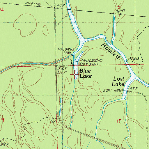 Topographic Map of Lost Lake, MS