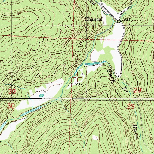 Topographic Map of Chancel, AR