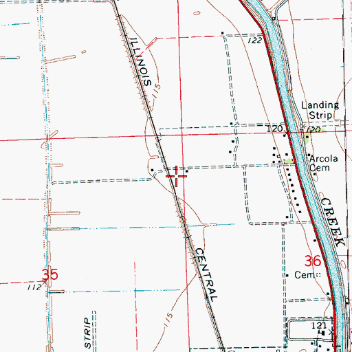Topographic Map of Johnston, MS