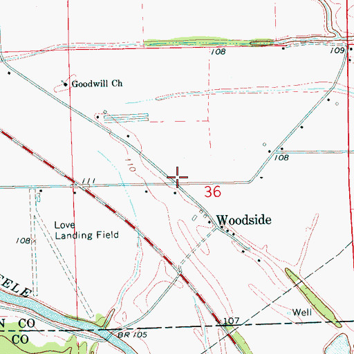 Topographic Map of Spencer, MS