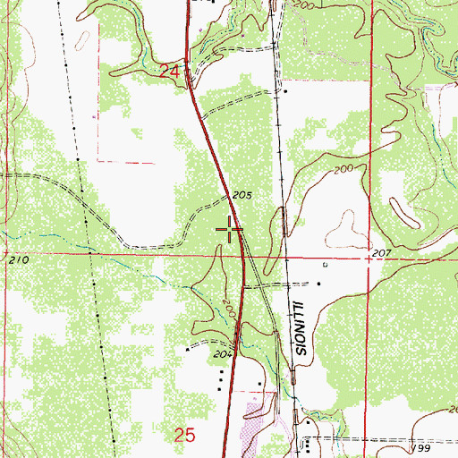 Topographic Map of Sumrall, MS