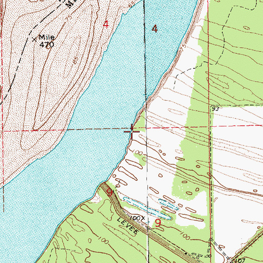 Topographic Map of Arcadia Landing, MS