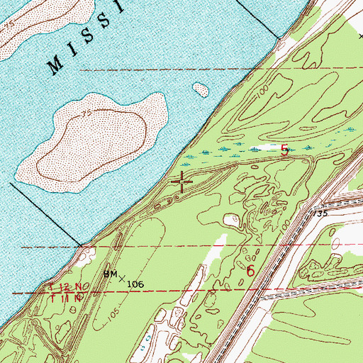 Topographic Map of Baleshed Landing, MS