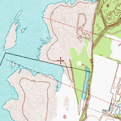 Topographic Map of Ben Lomond Landing, MS
