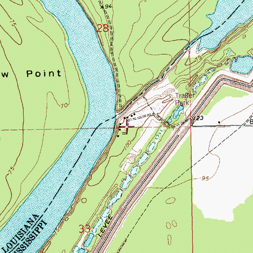 Topographic Map of Chotard, MS