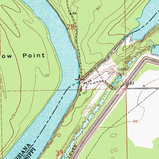 Topographic Map of Chotard Landing, MS