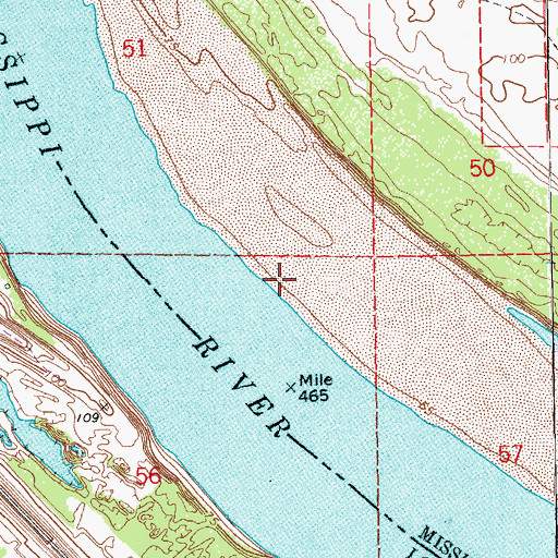 Topographic Map of Dogtail Landing, MS