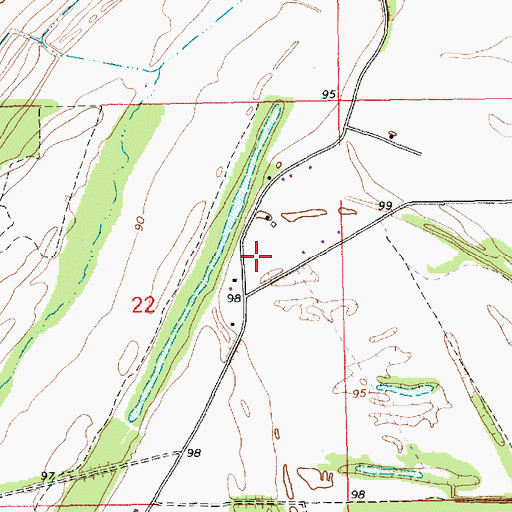 Topographic Map of New Fitler, MS