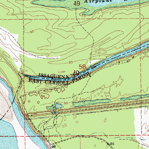 Topographic Map of Salem Landing, MS