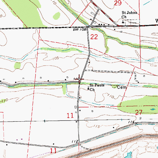 Topographic Map of Valewood, MS
