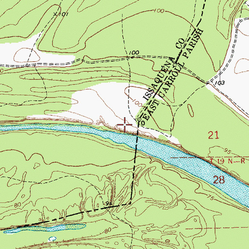 Topographic Map of Willow Point Landing, MS