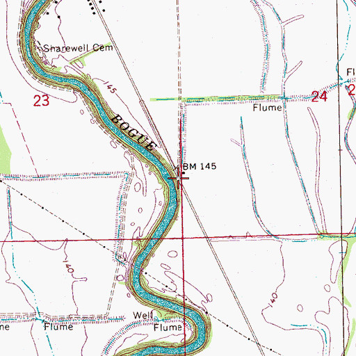Topographic Map of Clifford, MS
