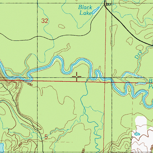 Topographic Map of Balucta Creek, MS