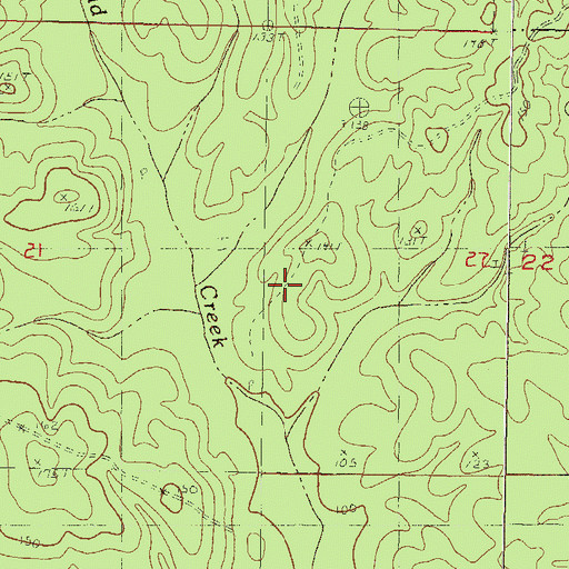 Topographic Map of Red Creek State Wildlife Management Area, MS
