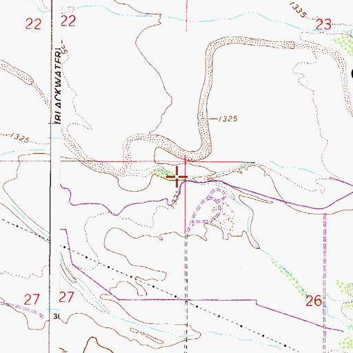Topographic Map of Little Gila River, AZ