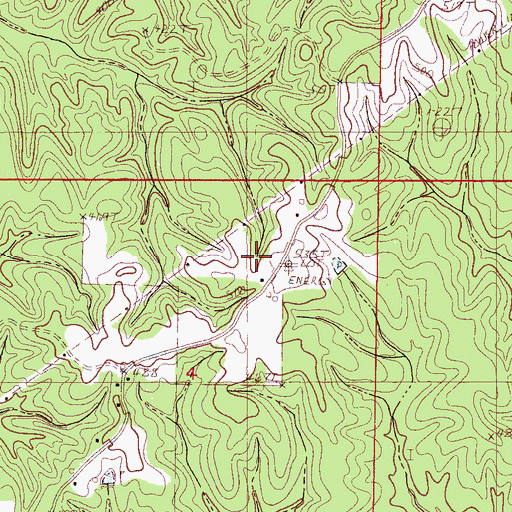 Topographic Map of Energy Lookout Tower, MS