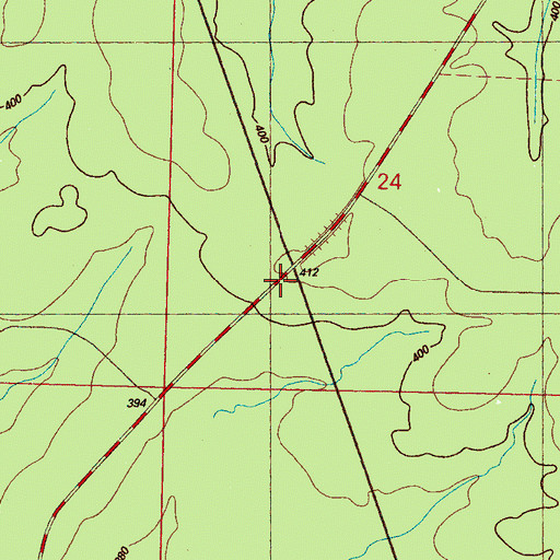 Topographic Map of Forkville Lookout Tower (historical), MS