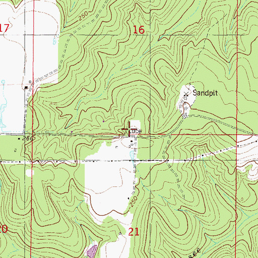 Topographic Map of Luce Fire Tower, MS