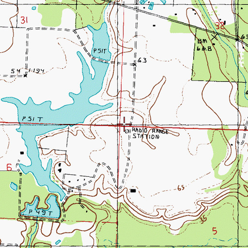 Topographic Map of Picayune Radio Range Station, MS