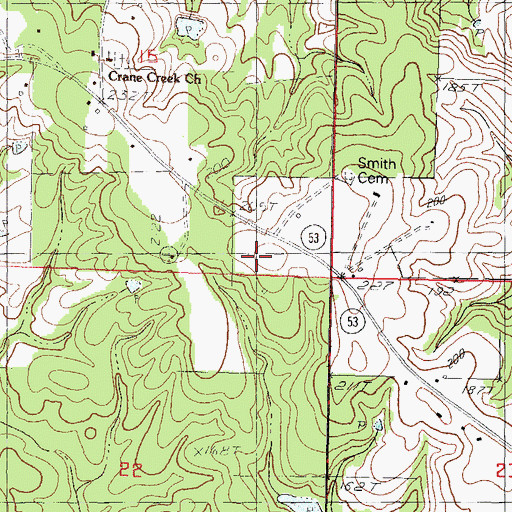 Topographic Map of Sellers Lookout Tower, MS