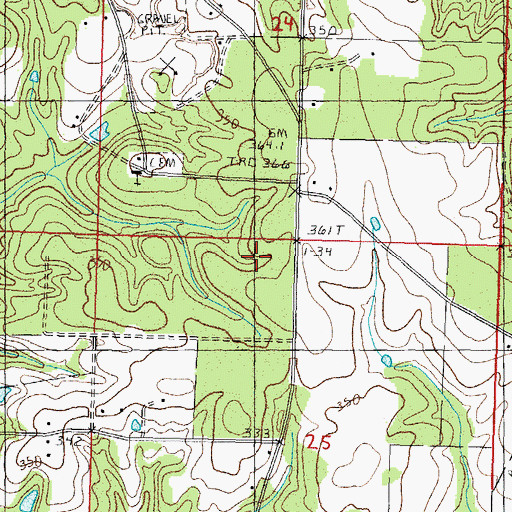 Topographic Map of Spring Hill Lookout Tower, MS