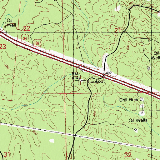 Topographic Map of Franklin Lookout Tower, MS