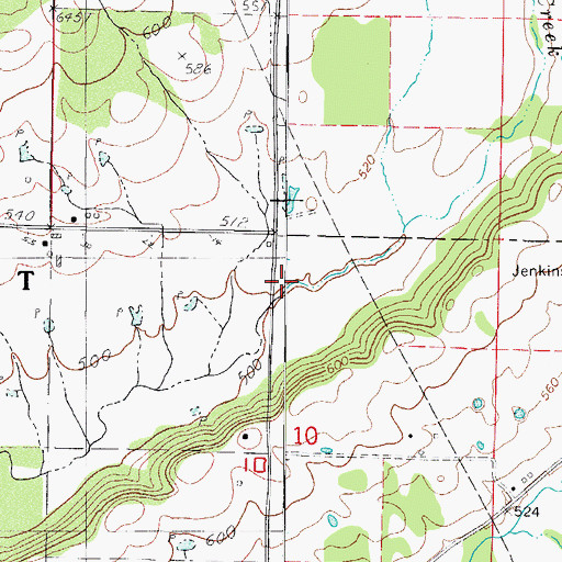 Topographic Map of Chigger Creek, AR