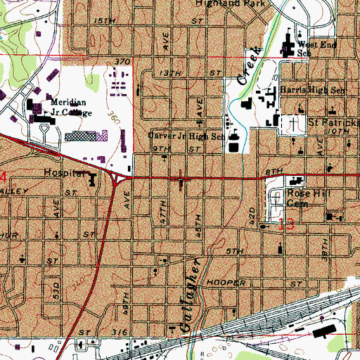 Topographic Map of Christ Temple Church, MS