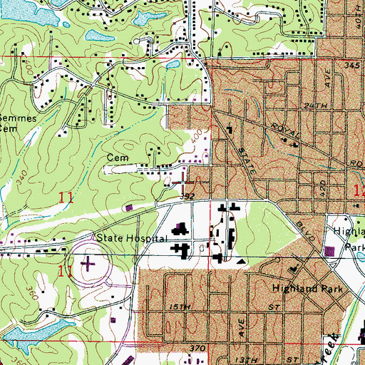 Topographic Map of Complete, MS