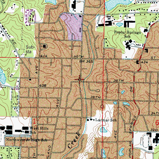 Topographic Map of Episcopal Church of the Mediator, MS