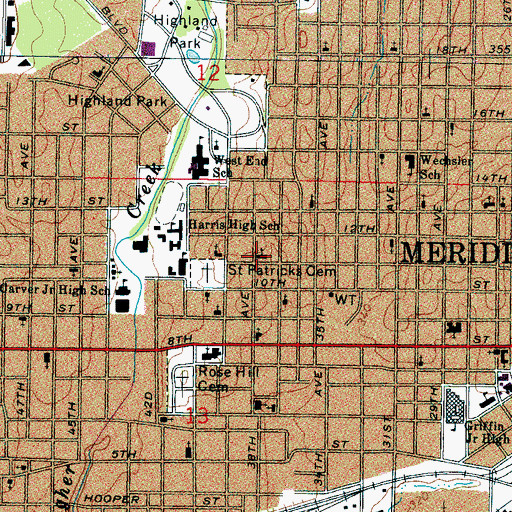 Topographic Map of Fitkins Memorial Church of the Nazarene, MS