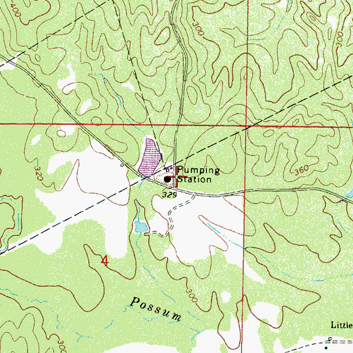 Topographic Map of Jones Mill (historical), MS