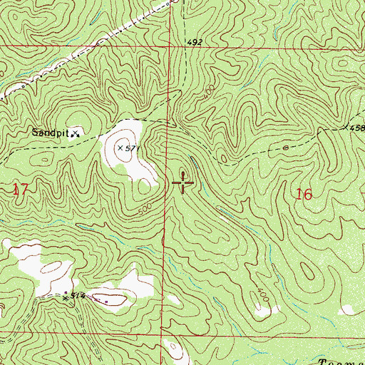 Topographic Map of Magnolia White Place (historical), MS