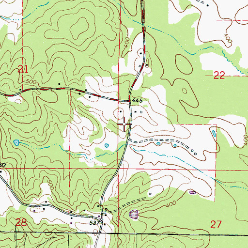 Topographic Map of Picketts Store (historical), MS