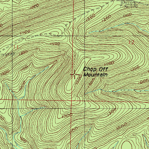 Topographic Map of Chop Off Mountain, AR