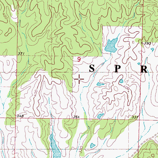 Topographic Map of Holly Springs National Forest, MS