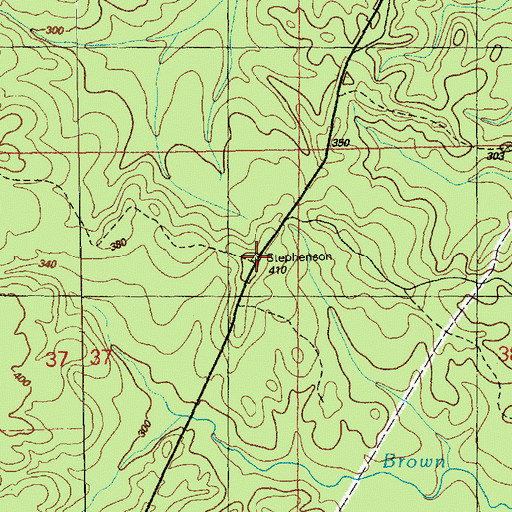 Topographic Map of Stephenson Lookout Tower, MS