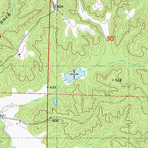 Topographic Map of North Chilli Lake, MS