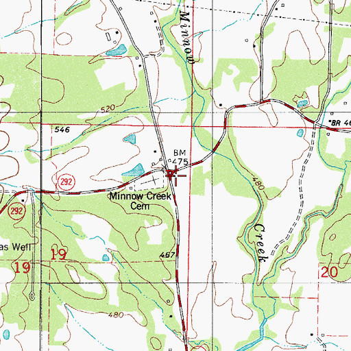 Topographic Map of Chronister Store (historical), AR