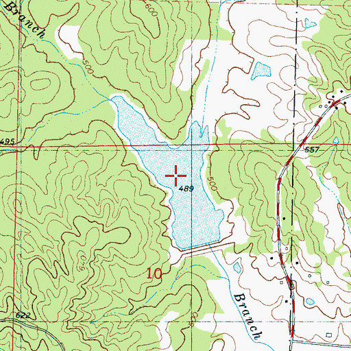Topographic Map of Muddy Lake, MS