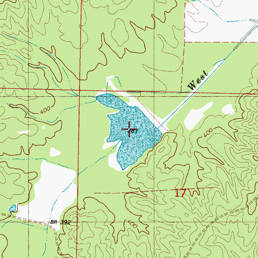 Topographic Map of Cypress Lake, MS