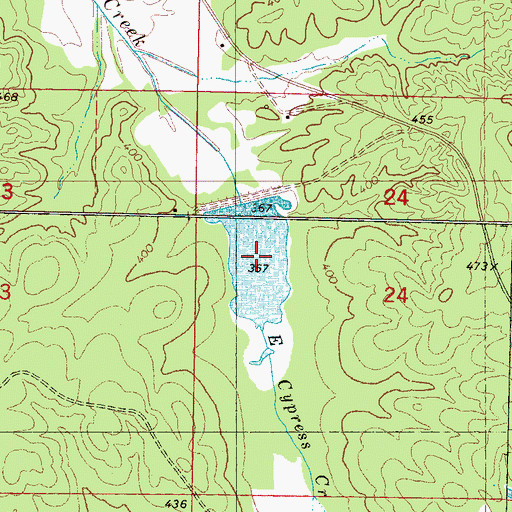 Topographic Map of East Cypress Lake, MS
